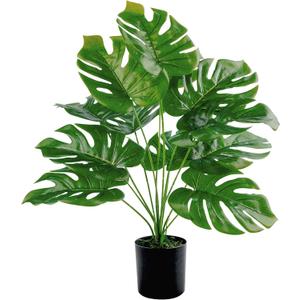 Toopify Artificial Palm Tree, 19" Large Fake Plants in Pot for Indoor and Outdoor Home Office Decor (Green)