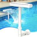 Dual Spray Pool Fountain, 10-20°F Cooler Water for Above/In-Ground Pools, Dual Spray Waterfall Sprinkler Fountain, Adjustable Waterfall Cooling and Relaxation (Pool Waterfall Fountain)