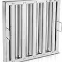 Range Hood Baffle Grease Filter for Restaurant Exhaust Hoods | Stainless Steel Kitchen Hood Filter 15.7" W x 15.7" H | UL/NSF Listed, 15.7"W x 15.7"H Inch 4 Grooves Hood Filters (1, 15.7" X 15.7")