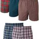 Hanes Men's Underwear Boxers Pack, Cool & Breathable Cotton Underwear, Moisture-Wicking Boxers for Men.L