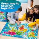 QUOKKA Giant Floor Puzzle for Kids Ages 4-6  2x3 Feet Extra-Thick 48 Pieces Toddler Puzzle Ages 3-5  World Map Educational Activity for Boys Girls  Premium Box with Sturdy Handle & Magnetic Closure
