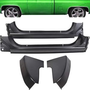 KUAFU Cab Corners and Rocker Panels Kit Compatible with 1973-1987 Chevy/GMC C10 K10 C20 K20 pickup truck driver & passenger Side Left Right Metal 4 Pcs
