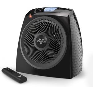 Vornado TAVH10 (2025) Space Heater with Remote for Home, Fan Only Option, Digital Display with Adjustable Thermostat, Advanced Safety Features, Timer, Auto Climate Control, Heater for Bedroom, Black