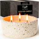 Viyffo Large 20oz Scented Candle Creamy Vanilla, 3 Wick Non Toxic Soy Candles for Women & Men, Matte Ivory White Ceramic Jar Perfect for Home Fragrance, Elegant Spring Dcor & Premium Gift
