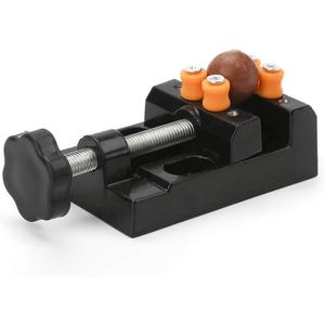 Yakamoz Universal Mini Drill Press Vise Clamp Table Bench Vice for Jewelry Walnut Nuclear Watch Repairing Clip On DIY Sculpture Craft Carving Bed Tool