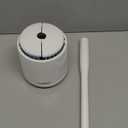 MR.SIGA Toilet Bowl Brush and Holder, Premium Quality, with Solid Handle and Durable Bristles for Bathroom Cleaning, White, 1 Pack (One Size)