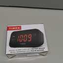 Timex Alarm Clock with Large Display, Digital Alarm Clock for Bedroom Includes 120V Universal Power Adapter (T121B - Black)