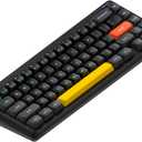 Nuphy Halo65 V2 Wireless Mechanical Keyboard with PBT Keycaps,65% Hot Swappable Custom Gaming Keyboard Compatible with QMK/VIA,RGB Backlit,Gasket Structure,BT5.0/USB-C/2.4GHz,Black-Raspberry Switches Black