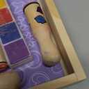 Melissa & Doug Happy Handles Wooden Stamp Set: 6 Stamps and 6-Color Stamp Pad