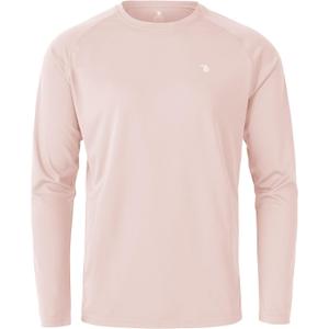 Rdruko Men's Hiking Shirts Long Sleeve UPF 50+ Sun Protection Quick Dry Outdoor Travel Fishing Athletic Shirts (Pink, XXL)