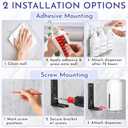 Wall Mount Shower Soap Dispenser - Money Saving, Tamper Proof - Patented Elegant 3 Bottle Shampoo, Conditioner, and Body Wash Dispensers - Ideal for Commercial Use, White