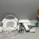 Potty Training Seat SKYROKU Potty Training Toilet with Step Stool Ladder, for Kids Boys Girls Toddlers - Comfortable Safe Potty Seat with Anti-Slip Pads Ladder Grey