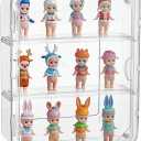 BOHOIDEE 3 Tiers Clear Display Case for Figures, Acrylic Storage Organizers Box with Magnetic Door, Wall-Mounted Dustproof Showcase for Collectibles Action Figure