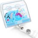 Plifal Badge Reel Holder Retractable with ID Clip for Nurse Nursing - Name Tag Card Funny Medical Assistant Cute Shaker Accessories with Alligator Clip for Student Hospital Office Work Incubator