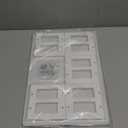 [10 Pack] BESTTEN Decorator Wall Plate, 2 Gang Standard Size Outlet Cover for GFCI and USB Receptacles, H4.53 x W4.57, Unbreakable Polycarbonate Material, UL Listed, White