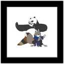Trends International Gallery Pops Kung Fu Panda 4 - Po & Zhen Group Art Wall Art, Black Framed Version, 12" x 12" Gallery Pops Wall Art
