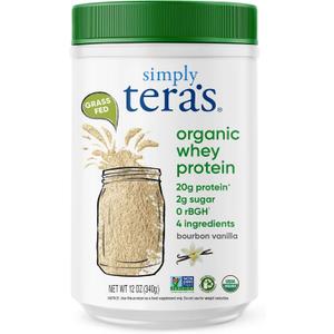 Simply tera's Organic Whey Protein Powder, Bourbon Vanilla - 12 Oz (EXP 06/03/28)