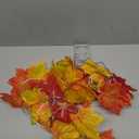 TOCHGREEN Artificial Fall Hanging Flowers Plants for Outdoor Fall Decor,2PCS Faux Silk Long Trailing Vines UV Resistant Fake Mums Morning Glory Flowers for Halloween Patio Outside Autumn Decor (Orange Yellow), 5"D x 5"W x 15"H