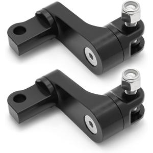 TOFR CNC Driver Passenger Male Mount Foot Peg Foot Rest Extensions for Harley Softail Sportster Dyna Touring Road King Street Glide Chopper Move 2-3/5" wider 2" forward