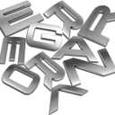 Replacement 3D Raised Front Head ABS Letter Decal Rear Letters Emblem Tailgate Letter Rear Emblem Sports Line Badge Compatible with RxxxE and RxxxR (Matte Silver)