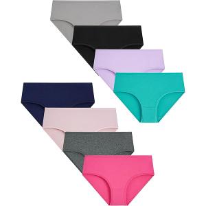 Boboking Teen Girls Underwear Cotton Brief Panties 8 pack Size 12