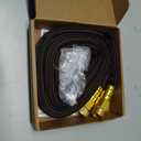 10FT Lightweight Garden Hose,Flexible Water Hose with Solid Brass Head,Kink-Free,Collapsible Hose,High Pressure Flat Water Hose for RV,Boat,Car Wash,Garden,Yard,Camper,Outdoor (OrangeBlack, 10 feet)