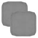 FLYMEI Patio Cushion Covers 24x24x4 Waterproof Outdoor Cushion Cover Replacement 2Packs Outdoor Seat Cushion Slipcover for Rattan Chair Sofa, Grey