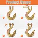 Leero 10 Pack 1/2" Clevis Slip Hook, Heavy Duty Grade 70 Slip Hooks, 11,300 LBS Working Load Limit, Tow Chain Slip Hook for Trailer Wiring, Truck, Trailer, Winch Transport Tow (Without Latch)