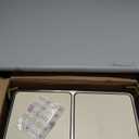 SONGMICS Trash Can, 2 x 8 Gallon (2 x 30 L) Garbage Can for Kitchen, with 15 Trash Bags, 2 Compartments, Plastic Inner Buckets and Hinged Lids, Airtight, Almond Color ULTB201A01