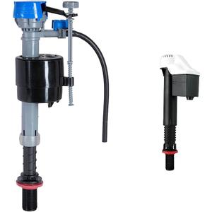 Fluidmaster 400H-002 Performax Universal Toilet Fill Valve High Performance Tank and Bowl Water Control, 1-Pack, Multicolor & Korky 528 Toilet Fill Valve, Universal, Black