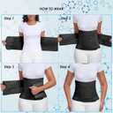 Postpartum & Post Surgery Abdominal Binder. Postpartum Belly Band Support Recovery after C-Section, Natural Birth, Hysterectomy, Hernia Belt (Black,M)