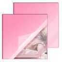 8x8 Inches Pink Mirror Acrylic Sheet – 2 Pcs Reflective Acrylic Panel for DIY Crafts, Home Décor & More (20x20 cm)