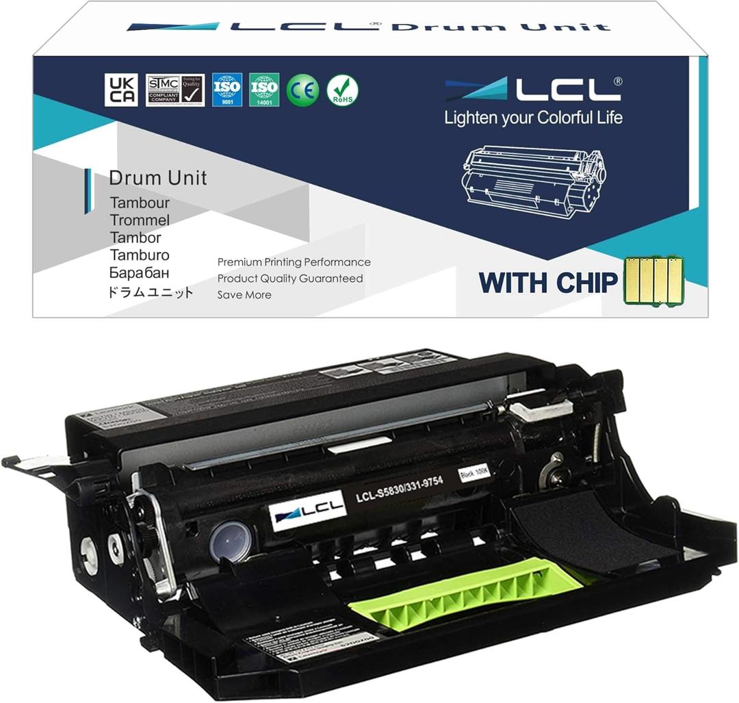 LCL Compatible Drum Unit Replacement for Dell B5460 B5465 B5460dn B5465dnf 9PN5P WX76W Imaging Drum Unit S5830dn S5830 B5460 B5465 B5460dn B5465dnf Printer (Black 1-Pack )