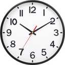 Wall Clocks Battery Operated 14 inch Modern Wall Clock,Silent Non Ticking Wall Clock for Living Room Bedroom Kitchen Office Classroom Decor (White and Black)