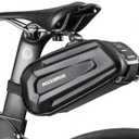 ROCKBROS Bicycle Saddle Bag Under Seat - 3D Hard Shell Bike Seat Bag With Silver Reflective Strip for Mountain Road Bikes, Quick Release 1.7L