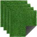 XLX TURF 12"X12" Artificial Grass Table Placemats 4 Pack, Green Fake Turf Square Decor Golf Theme Party, Birthday, Baby Shower, Wedding, Holiday