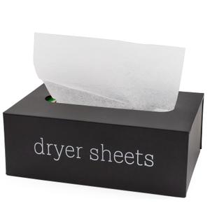 AuldHome Design Farmhouse Dryer Sheet Dispenser (Black); Countertop Enamelware Fabric Softener Sheet Holder for Laundry Room