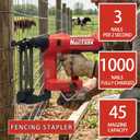 9-Gauge DCFS90 Fencing Stapler Nail Gun Heavy Duty Tools 20 Volt Electric Cordless Depth Adjust Fence Staple Nailer (Without Battery) for Wooden Stakes Farm Tool Fencing