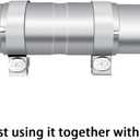 Stainless Steel 2 to 2 Inch Exhaust Adapter, 2" ID Exhaust Reducer Connector Pipe with Clamp
