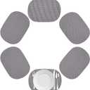 Kraftware Fishnet Oval Placemat for Round Table, Blackened Pearl, Set of 6