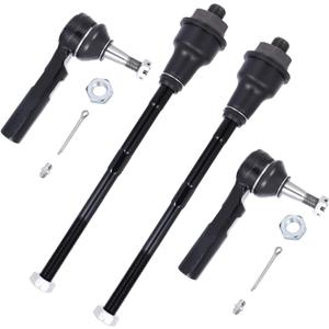 LCWRGS 4Pcs Front Inner Outer Tie Rod Ends Replacement for Cadillac Escalade Chevy Silverado Tahoe Suburban Avalanche GMC Sierra Yukon XL 1500 2500 ES3493T ES3488