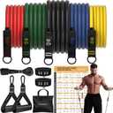 Readaeer Resistance Bands, Exercise Bands for Working Out, Work Out Bands with Handles for Men and Women for Indoor and Outdoor Sports, Fitness, Suspension, Speed Strength, Training, Home Gym,Yoga