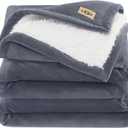 UGG Bliss Throw Blanket Plush Soft Fleece Fluffy Blankets for Bed or Couch Oversized Warm Reversible Machine Washable Medium Weight Home Decor Giftable Throw, 50-inch x 70-inch, Imperial Blue
