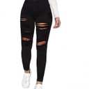 High Waisted White Ripped Jeans for Women Stretch Butt Lifting Distressed Jean Skinny Jeggings