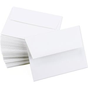 Matte Bright White Envelopes - A2 Via Vellum 4 3/8 x 5 3/4 Straight Flap 70T, 25 Pack