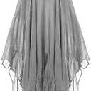 Halloween Grim Reaper Costume Medieval Renaissance Hooded Cloak Gothic Wizard Cape for Adult Halloween Cosplay