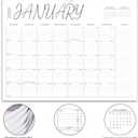 4 x Wall Calendar 2025, 2025-2026 Calendar Wall from Jul. 2025 to Dec. 2026, 14.7" X 11.5" Paper Monthly Planner Wall Hanging Calendar with Thick Paper for Office Home Planning & Organizing (wall calendar A)