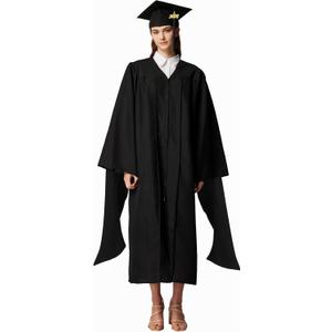 MyGradDay Graduation Master Cap and Gown Master Regalia with Black 2026 and 2025 Tassel Package, Size 57