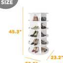 SpaceAid 5 Tier Rotating Shoe Rack Tower, Spinning Shoe Display Lazy Susan, Revolving 360 Shoe Rack Storage Round Carousel, Vertical Handbag Rotate Shoes Closet Organization (5-Tier White)