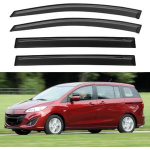 Window Visors Rain Guards Shield for 2006-2015 Mazda 5, Out-Channel Window Vent Wind Deflectors Visors Shades for 06-15 Mazda 5
